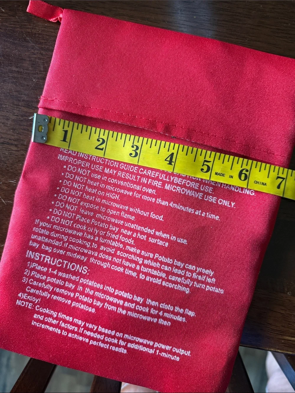 Microwave Potato Bag - Red Microwave Potato Cooker